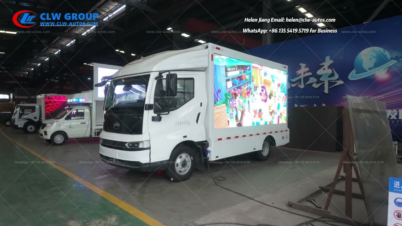 EV BYD Electric Power-driven 4X2 P4 Screen LED Advertising Vehicle Outdoor LED Billboard Truck