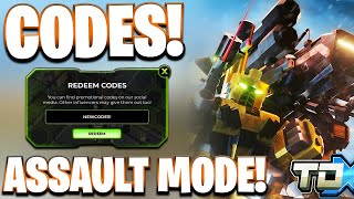 *ASSAULT MODE* NEW ALL Working ASSAULT MODE UPDATE CODES FOR TDX! ROBLOX TOWER DEFENSE X CODES