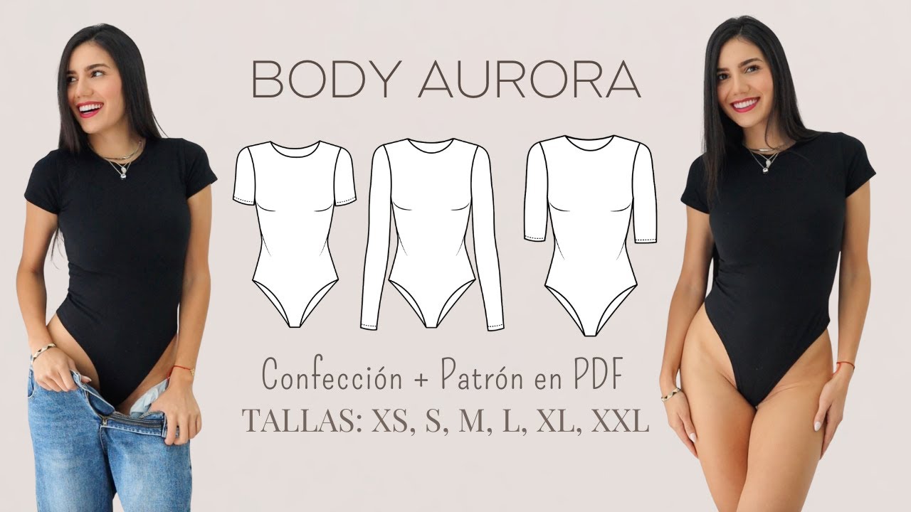 ⭐ “Cómo coser un body paso a paso ✂️ | Body cuello redondo (Tutorial + Patrón)” Paola Cmacho