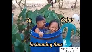 Our Swimming Pool! Sofhia & Zk • Sibling Bonding
