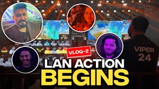LAN Action Begins! | Free Fire LAN Vlog Day-2 | @ROCKYRDX @GamingAura @arrowgaming2