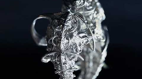 Heart of Chaos Fractal Pendant 3Dprinted in Silver