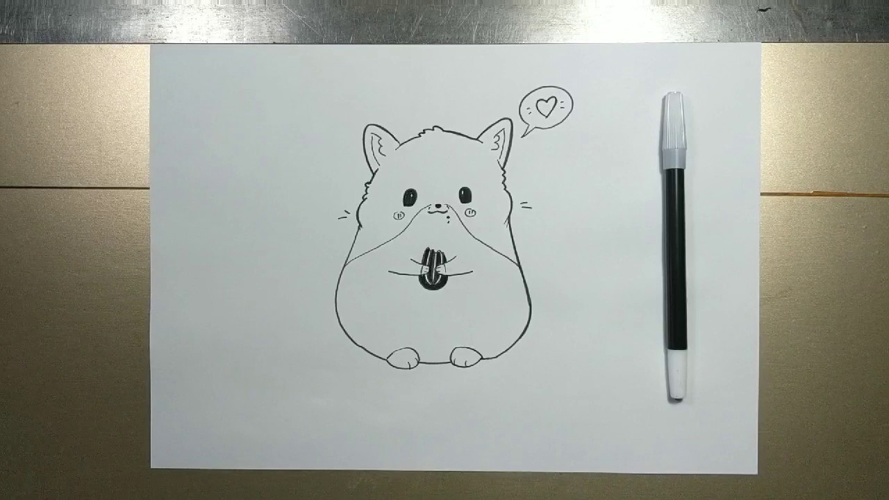 How to draw CUTE HAMSTER in 5 minutes - YouTube