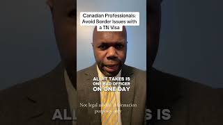 Canadian Professionals: Avoid Border Issues with a #tnvisa