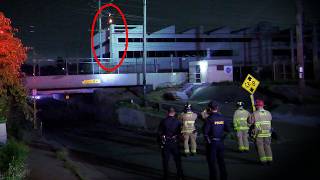 Power Lines Over Railway Catch Fire Old Town 20260321 4K