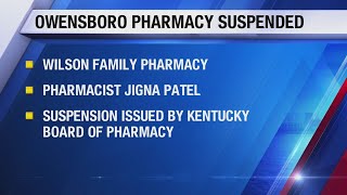 Owensboro pharmacist's permit suspended following investigation