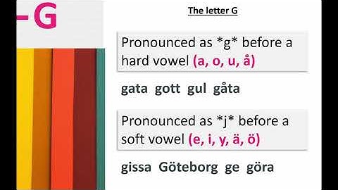 Swedish Alphabet - Lesson 3 - Soft & Hard Vowels