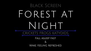 10 Hours - Forest at Night - Forest Frogs - Crickets - Katydids - Forest Sounds - Frogs in Forest