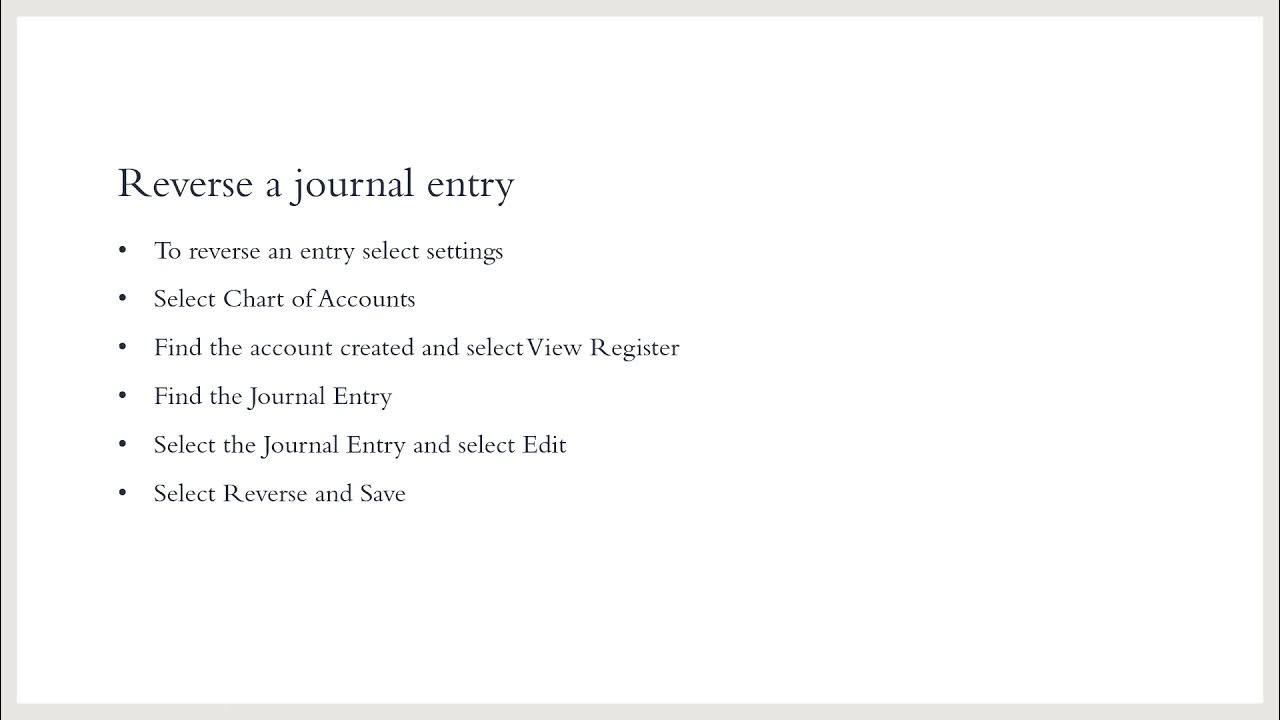 How to Reverse or Delete a Journal Entry in QBO YouTube
