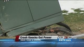 Ralston crash damages stop light, causes power outages