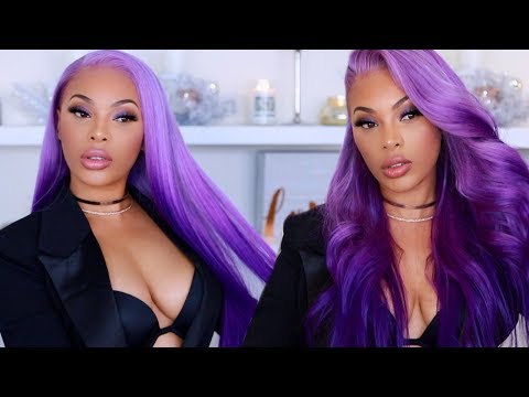 DIY PURPLE OMBRE HAIR TUTORIAL | LET&#039;S COLOR THIS WIG