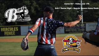 Olney Cropdusters vs Bethesda Big Train | Game #37: BAR-T Theme Night – Regular Season Home Finale​