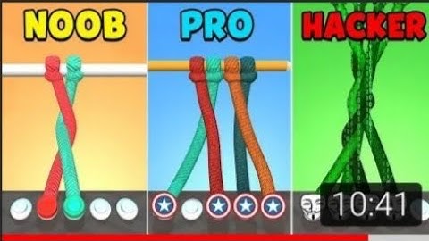 Noob vs pro vs hacker - Tangle Master 3D