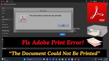 How to fix Adobe Print Error: "The document could not be Printed" ?