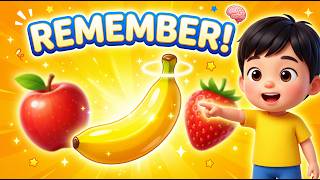 Memory Game for Kids! 🍓 Find the Fruit & Learn English | Fun Brain Challenge screenshot 1