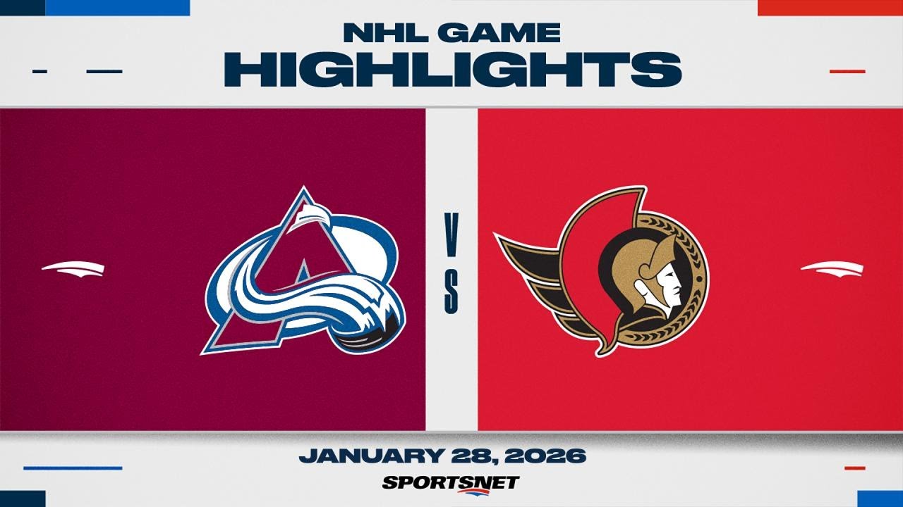NHL Highlights Avalanche Vs Senators January 28 2026 YouTube 