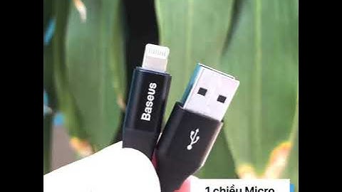 Cáp sạc, truyền dữ liệu Baseus 2 đầu 2 chiều Micro USB & Lightning 8Pin ngắn 23cm