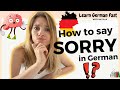 How to say "sorry" in German?🇩🇪 II Entschuldigung II Learn German Fast