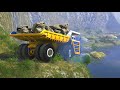 Spintires MudRunner -  Belaz 75710 Biggest Dump Truck Transport Rock  - Crossing River