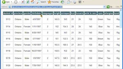 Census at School Canada — Episode 12: Importing the class results with TinkerPlots