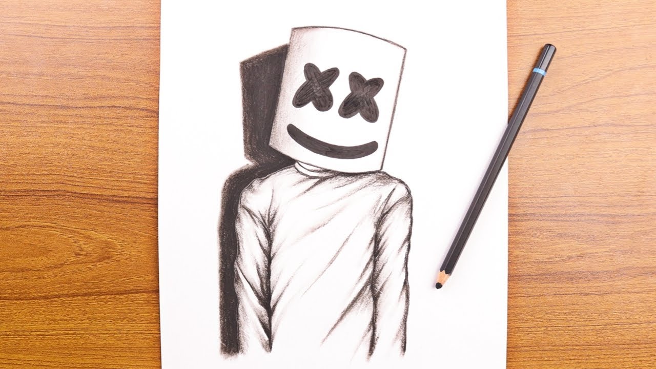 New] The 10 Best Drawing Ideas Today (with Pictures) - Page 4 - Marshmello(DJ/Music  Producer) Finished piece! Marsh… | Drawing artwork, Cool drawings, Sketch  book