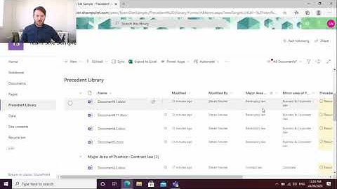 1.1 SharePoint 365 - Filtering by metadata fields to find a precedent