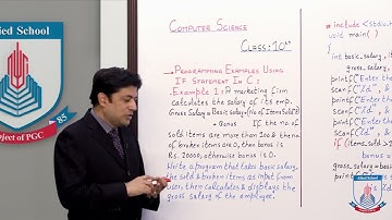 Class 10 - Computer Studies - Chapter 3 - Lecture 2 - Programming Examples  - Allied Schools