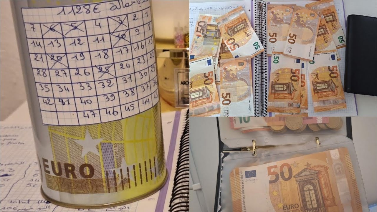 تقسيم ميزانية 600أورو💵 6أشخاص في إسبانيا بالأظرفة داخل فيها الإدخار و تحدي الحصالة👌