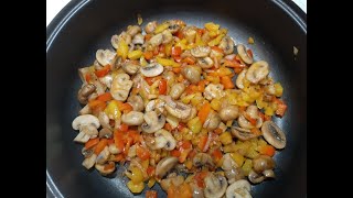 Recipe for fried mushrooms with vegetables, very delicious👌👌