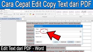 Cara Cepat Merapikan Copy Text pdf ke Word