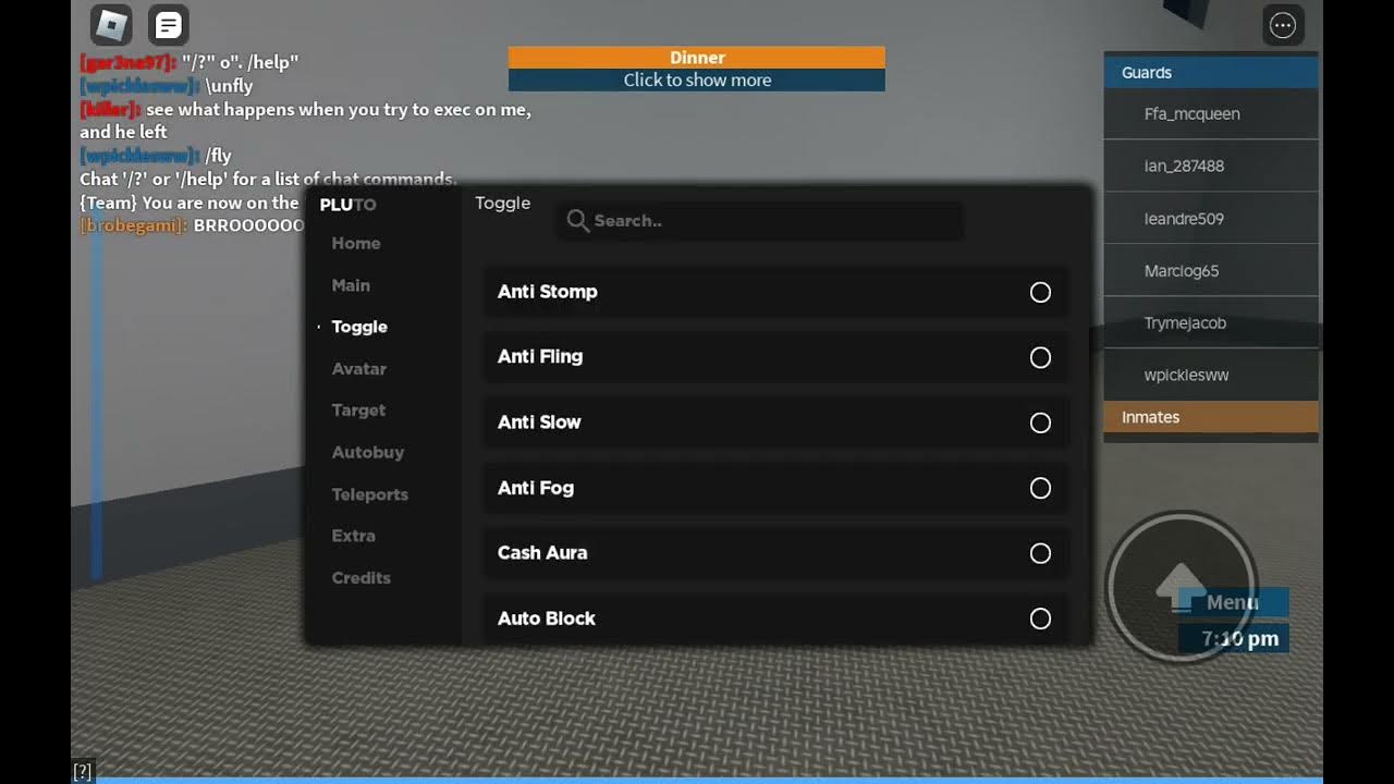 Roblox Fe Script Showcase (Pluto Hub) - YouTube