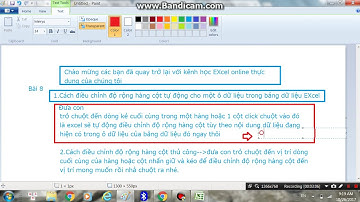 Học Excel cơ bản-Bài 8-Điều chỉnh độ rộng hàng cột trong Excel một cách tự động và thủ công
