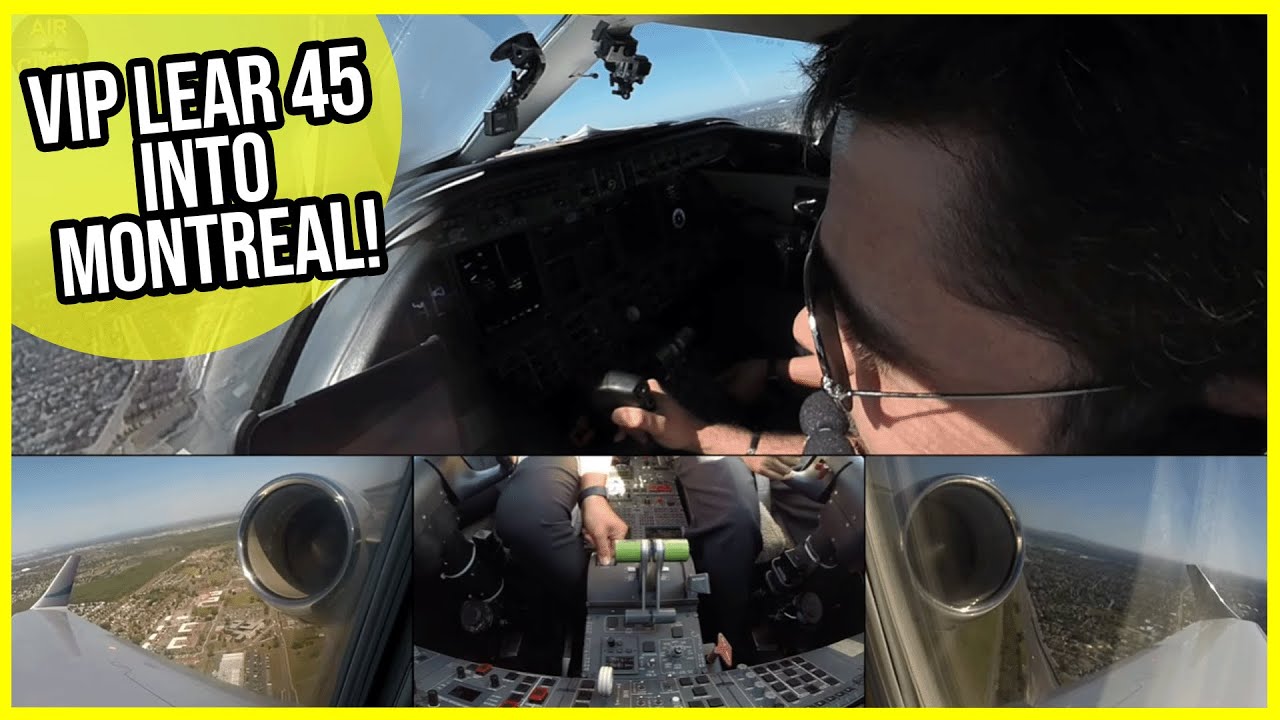 Captain Antoine piloting Nolinor's VIP Lear 45 into Montreal COVOK ...