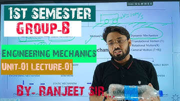 SBTE Group-B, Engineering Mechanics BY Ranjeet Sir..UNIT-01, LECTURE 01