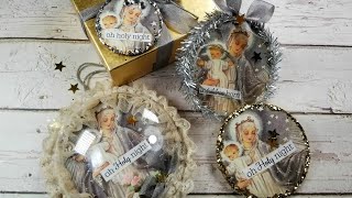 Let's make some easy Christmas ornaments!! Madonna & Child ornaments for gifts & decorations!