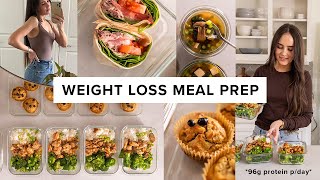 1 hour weight loss meal prep  96g protein per day + super easy (pt 3)