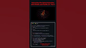 Interactive Fire Spiral Animation with WebGL and Vanilla JS - Part 1 #Shorts