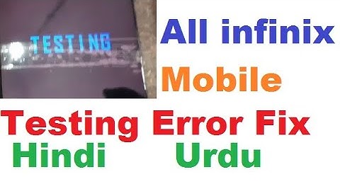 All infinix Mobile Testing error Dram Test Patterns index 51 Time 1 Testing Fix Hindi Urdu