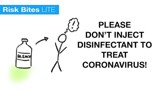 Don't treat coronavirus by injecting disinfectant - it could kill you!