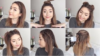 PEINADOS FÁCILES para CABELLO CORTO O MEDIANO | Hairstyles for SHORT Hair | Ekaty