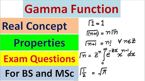 Gamma function and its properties