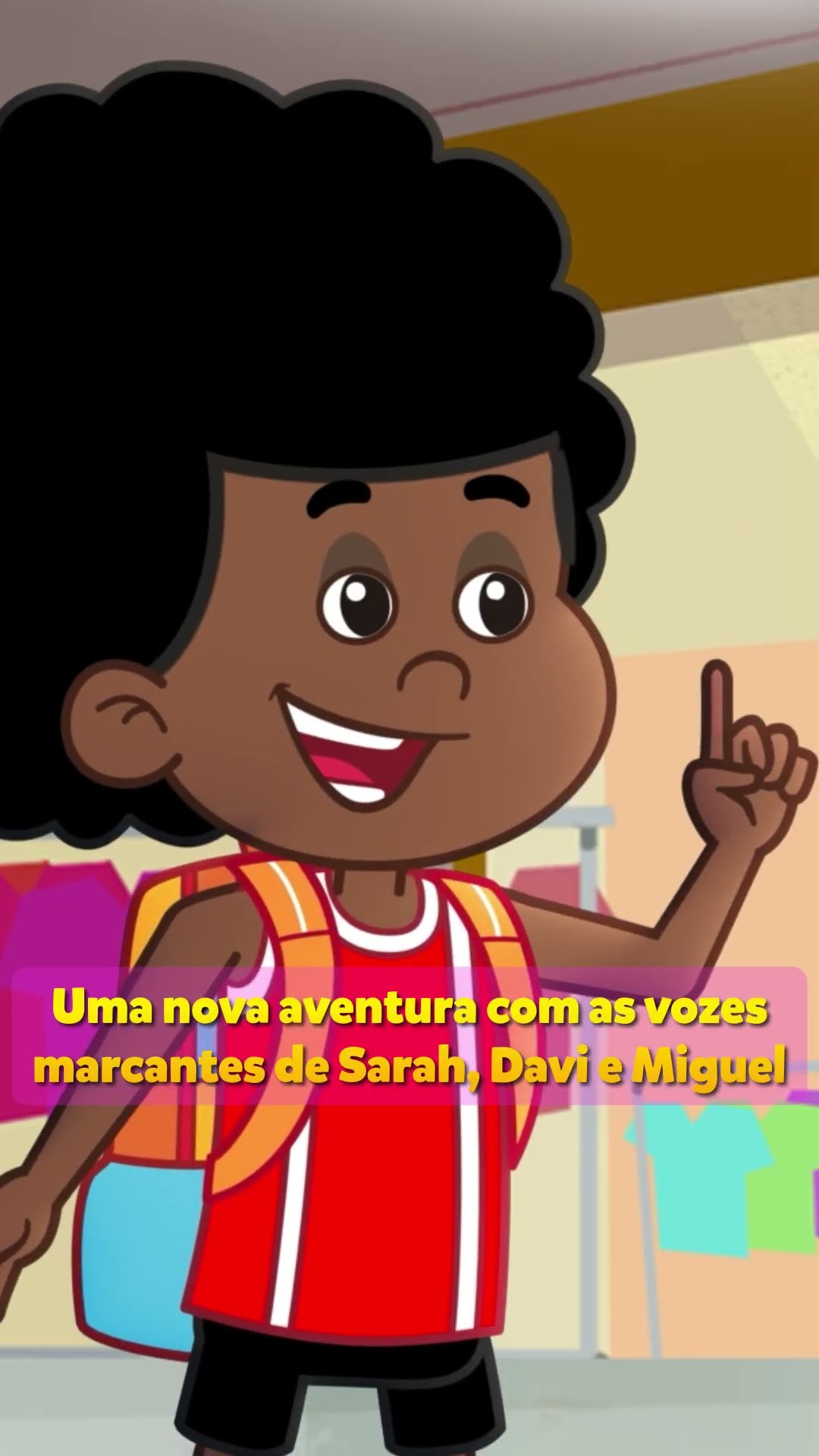 Ei amiguinho, chegou o 1° episódio do 3 Palavrinhas com a voz da Sarah, do Davi e do Miguel!