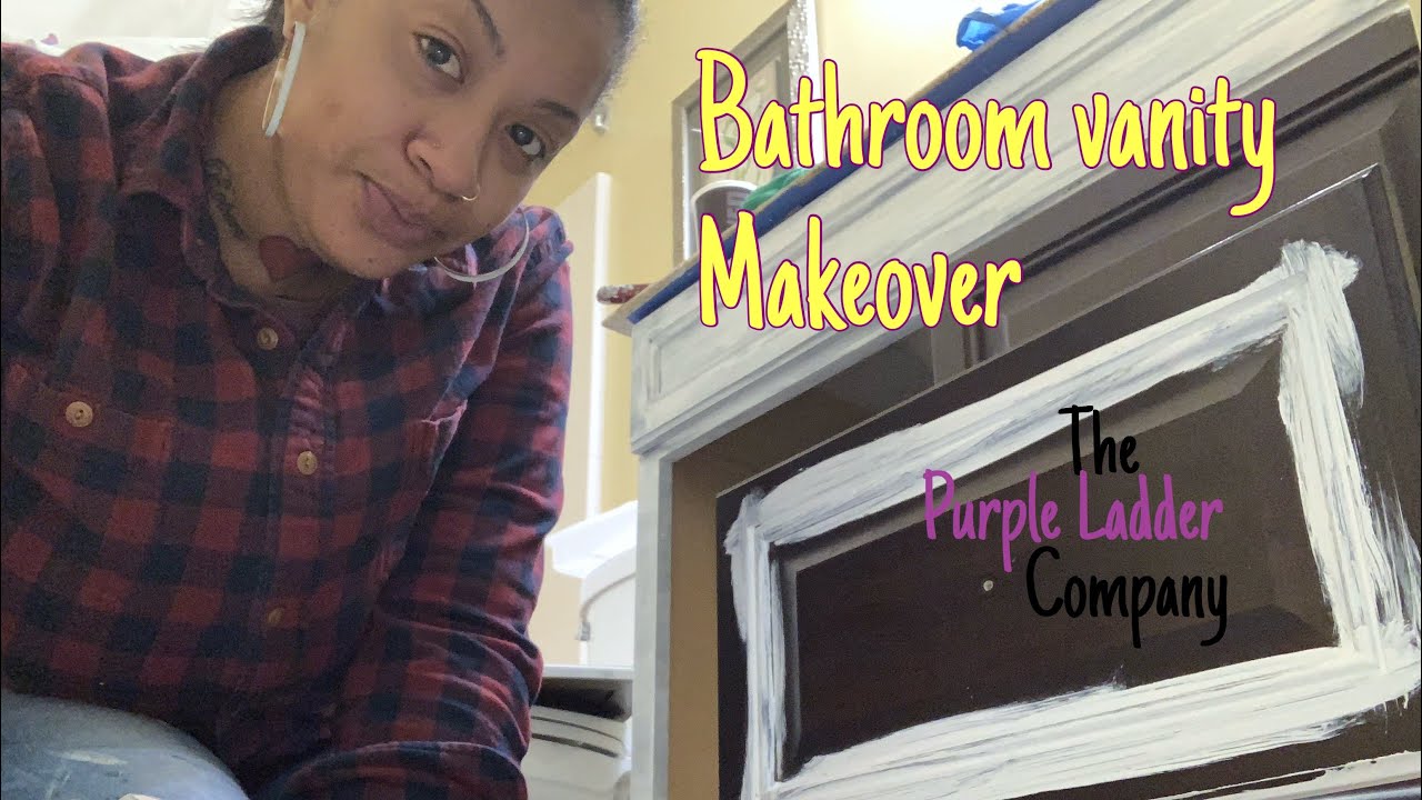 Bathroom Vanity Makeover: Come to work with me - YouTube