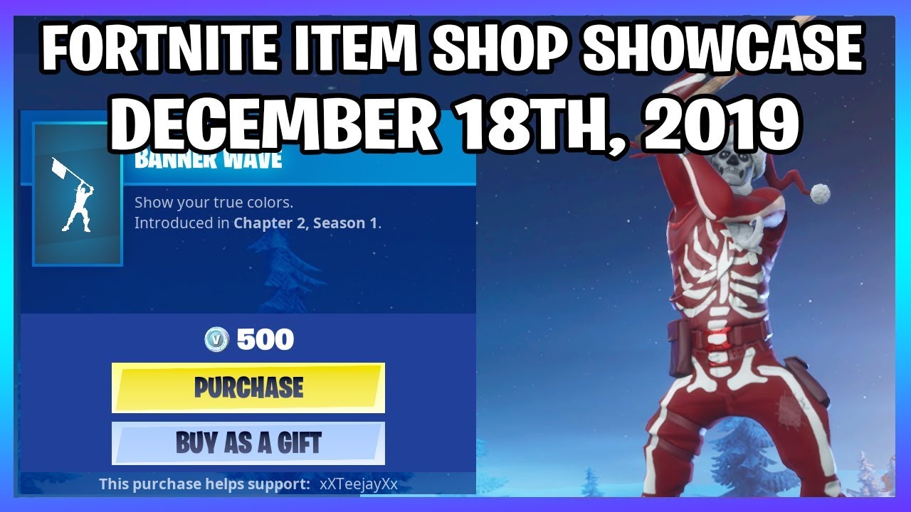 *NEW* BANNER WAVE EMOTE! (Fortnite Item Shop 18th December) YouTube