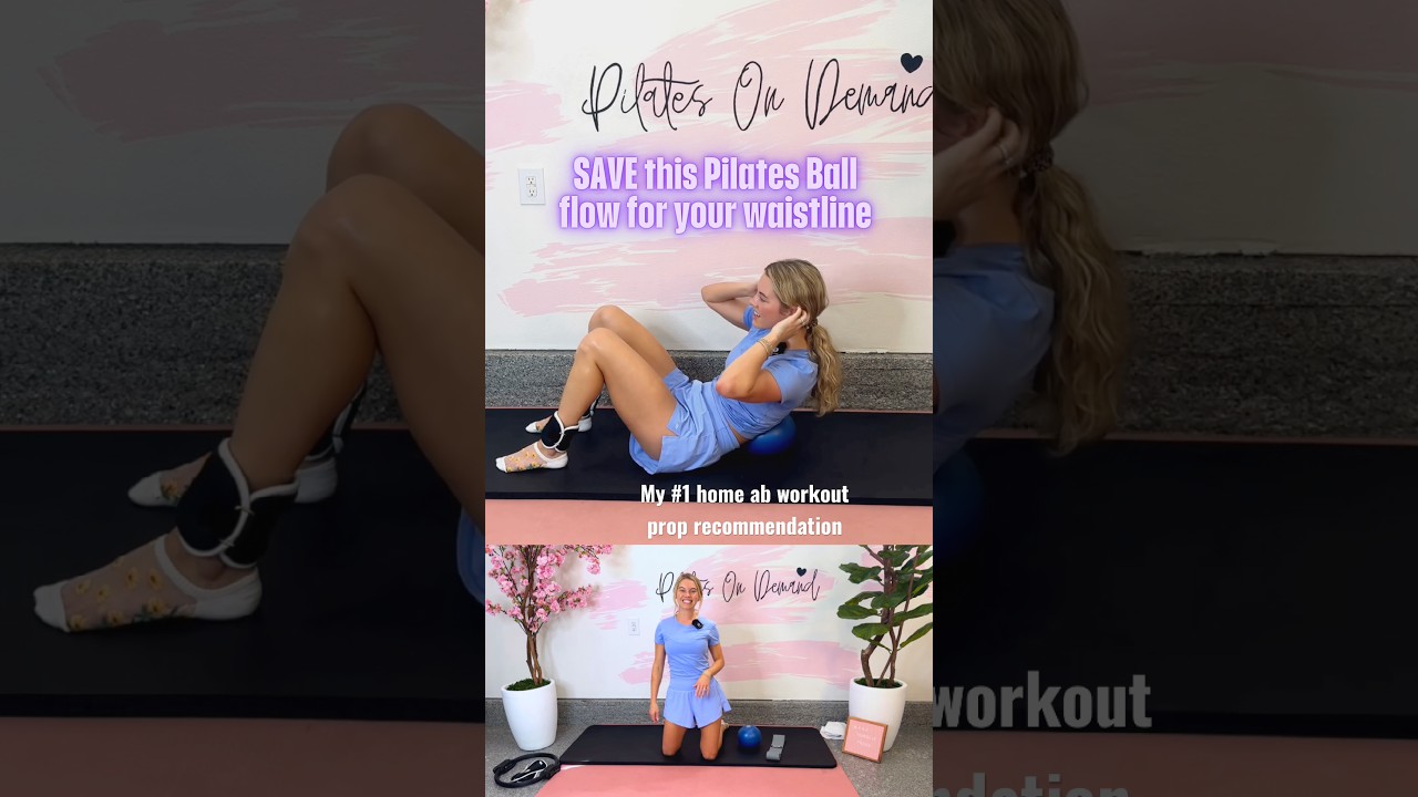Sculpt an Hourglass WAIST With a Pilates Ball #obliqueworkout #coreburn