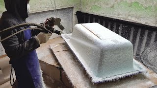 Процесс изготовления акриловой ванн. Фабрика массового производства фантастических ванн в Корее