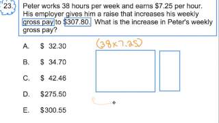 CBEST MATH #23 ~ Word Problem 3 ~ GOHmath.com