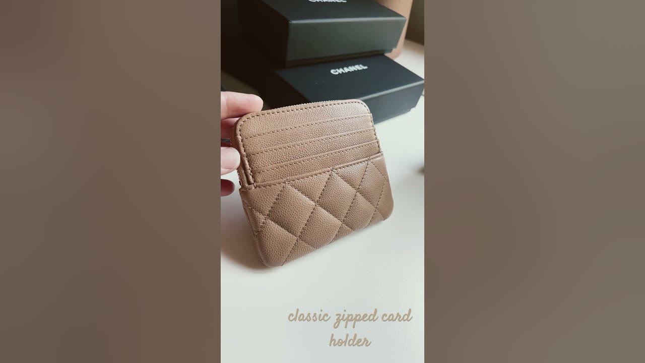 Chanel Classic Zipped Coin Purse Beige