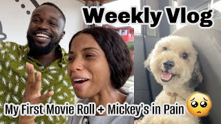 WEEKLY VLOG: MY FIRST MOVIE + PUPPY&#39;S SICK! |  ROCHELLE VLOGS