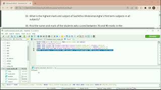 Database Questions Session Task No 28 | 1st Year | Semester 01 | Java Institute